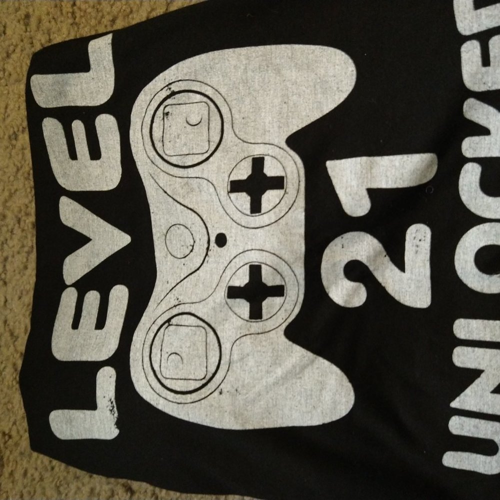 BRAND NEW - LEVEL 21 UNLOCKED - TSHIRT - SIZE 3XL - 21ST BIRTHDAY - Picture 4 of 5